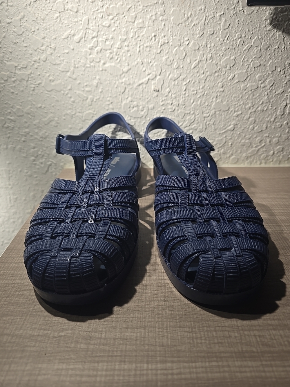 Melissa Jason Wu Navy Blue Woven Jelly Sandals - Picture 4 of 13